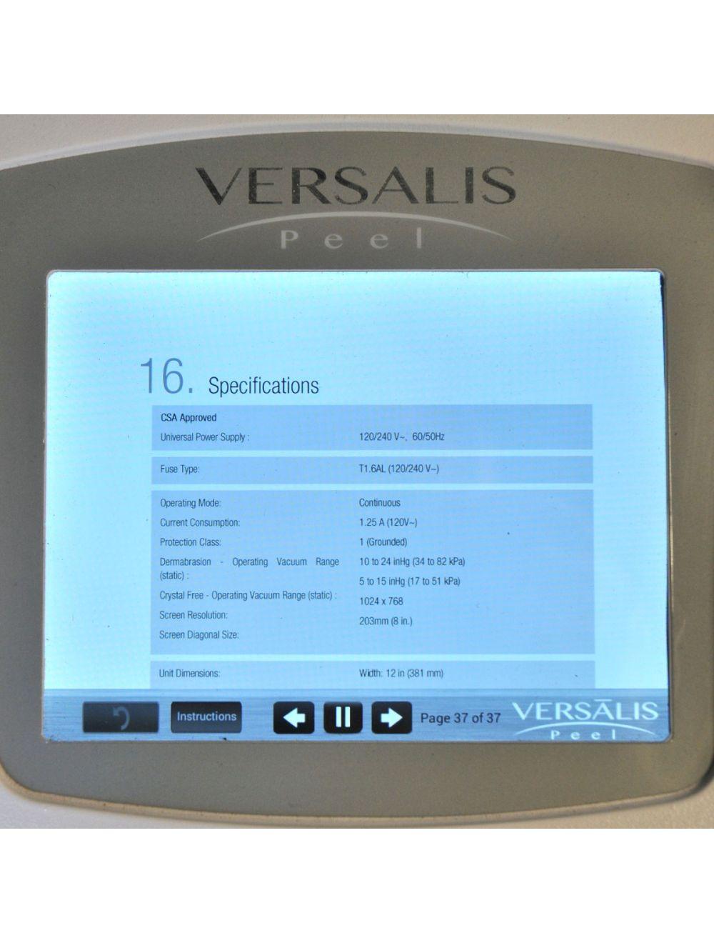 Silhouet Tone VERSALIS PEEL Microdermabrasion Non-Invasive Skin Exfoliation Sol International Medical