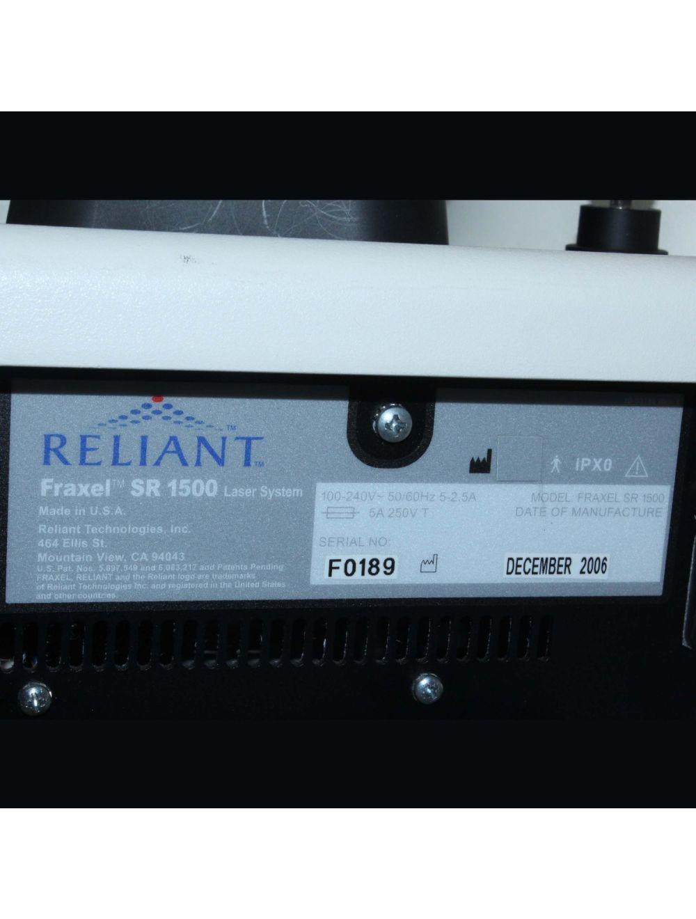 Reliant Fraxel Restore SR1500 Re Store Re:Store 1500 SR 1550 Resurfacing Laser Sol International Medical