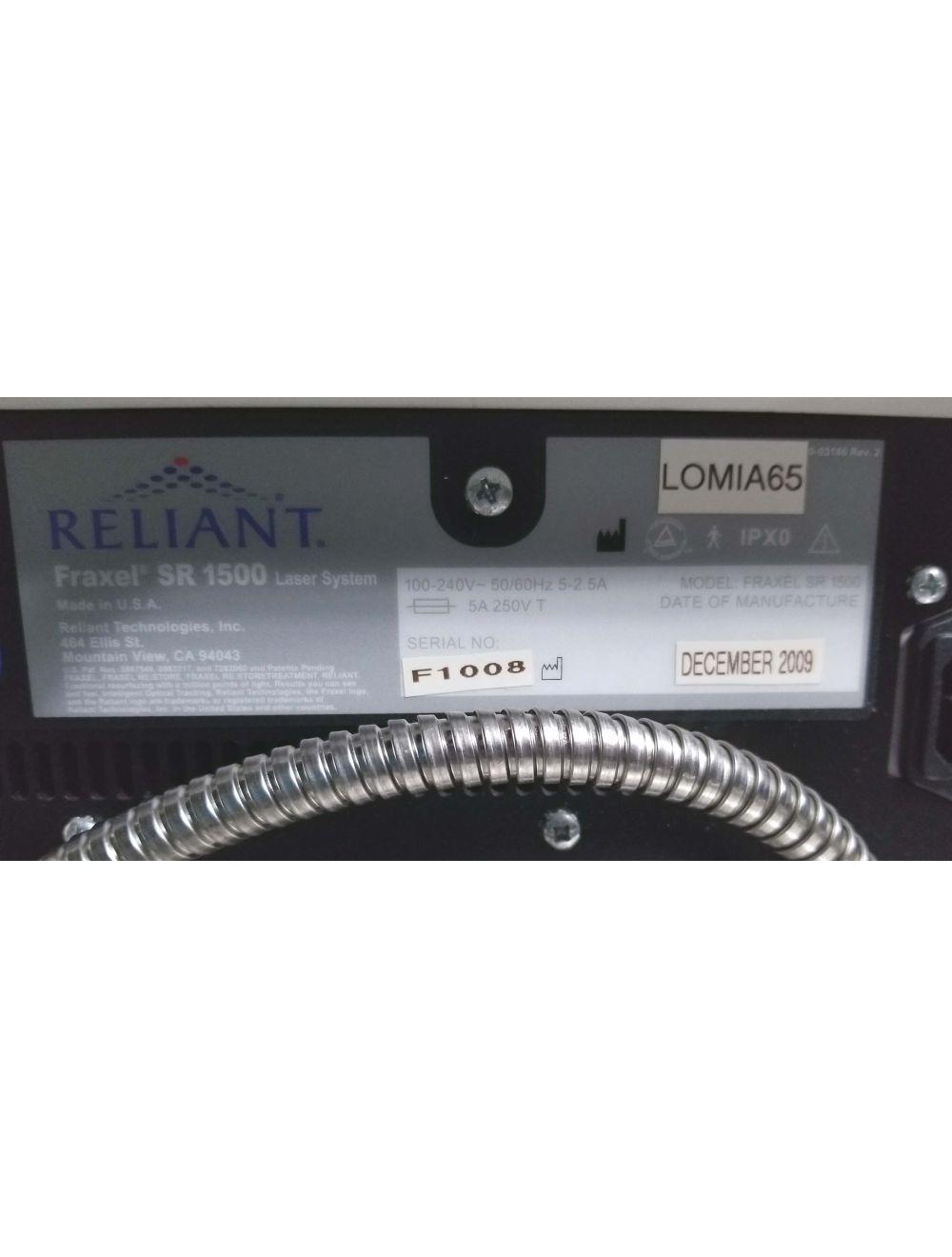 2009 Reliant FRAXEL SR1500 Laser System Ablative Skin Rejuvenation Sol International Medical