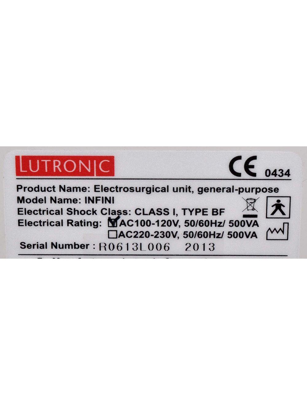 2013 Lutronic INFINI Aesthetic Microneedling Electrosurgical Skin Renew RF Laser