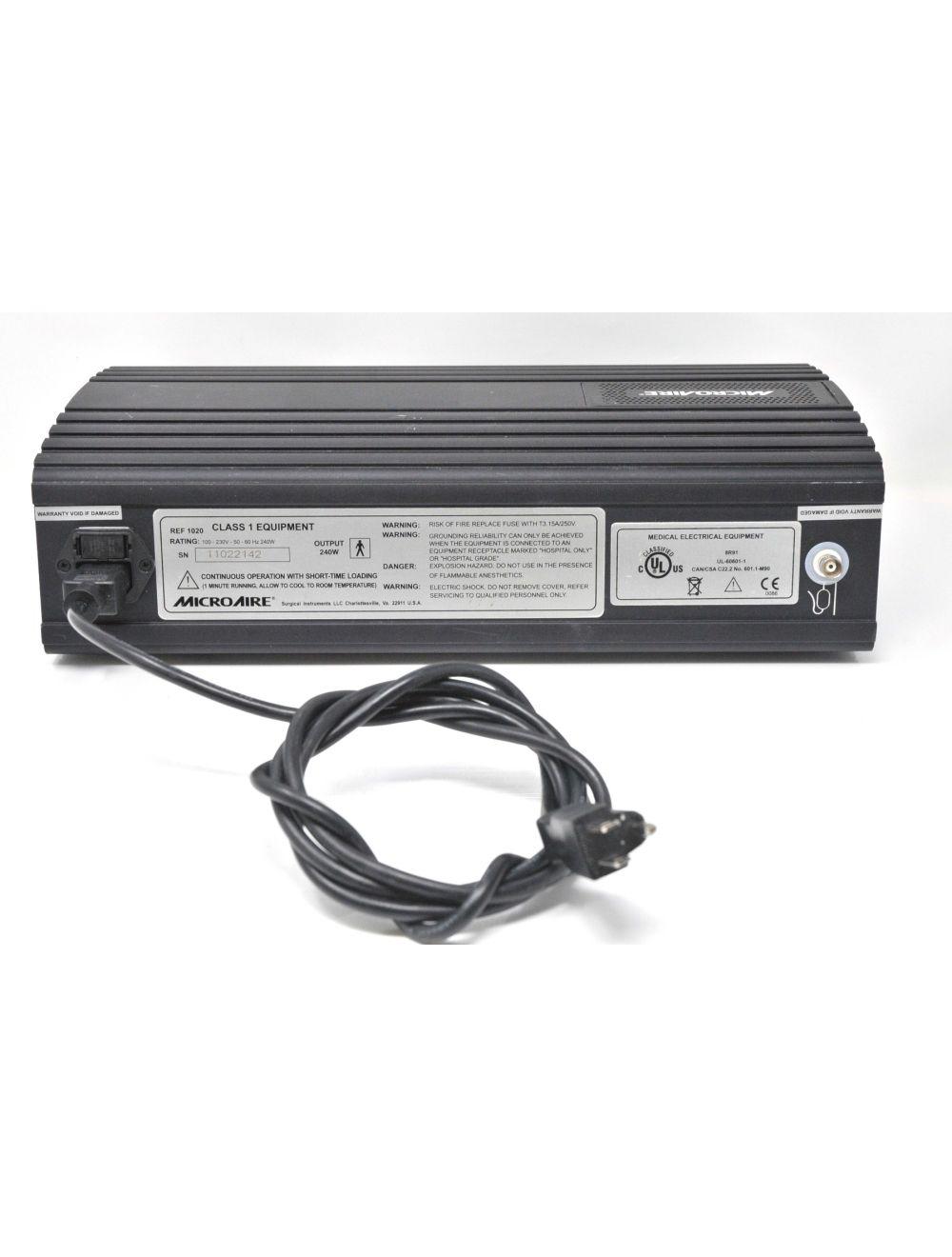 MICROAIRE 1020 Electric CONSOLE + 1940T 30K Drill/Cable Orthopedic Orthopaedic