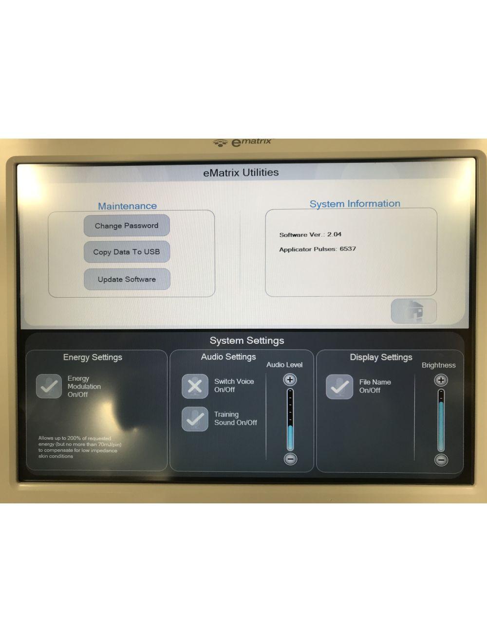 Syneron eMatrix SublativeRF HP Noninvasive Fractional Skin Laxity Texture System