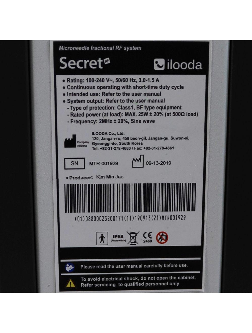2019 Cutera Ilooda Secret™ RadioFrequency Microneedling RF Wrinkles Scars Aging Cutera