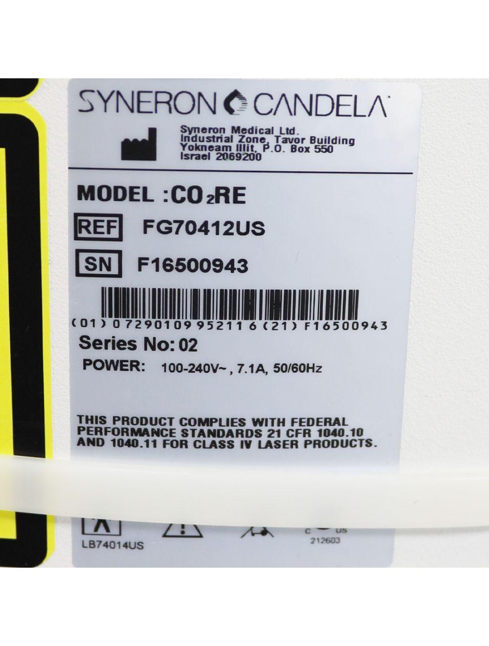 2017 Syneron Candela CO2RE Intima Laser Wrinkle Reduction Skin Resurfacing System Candela