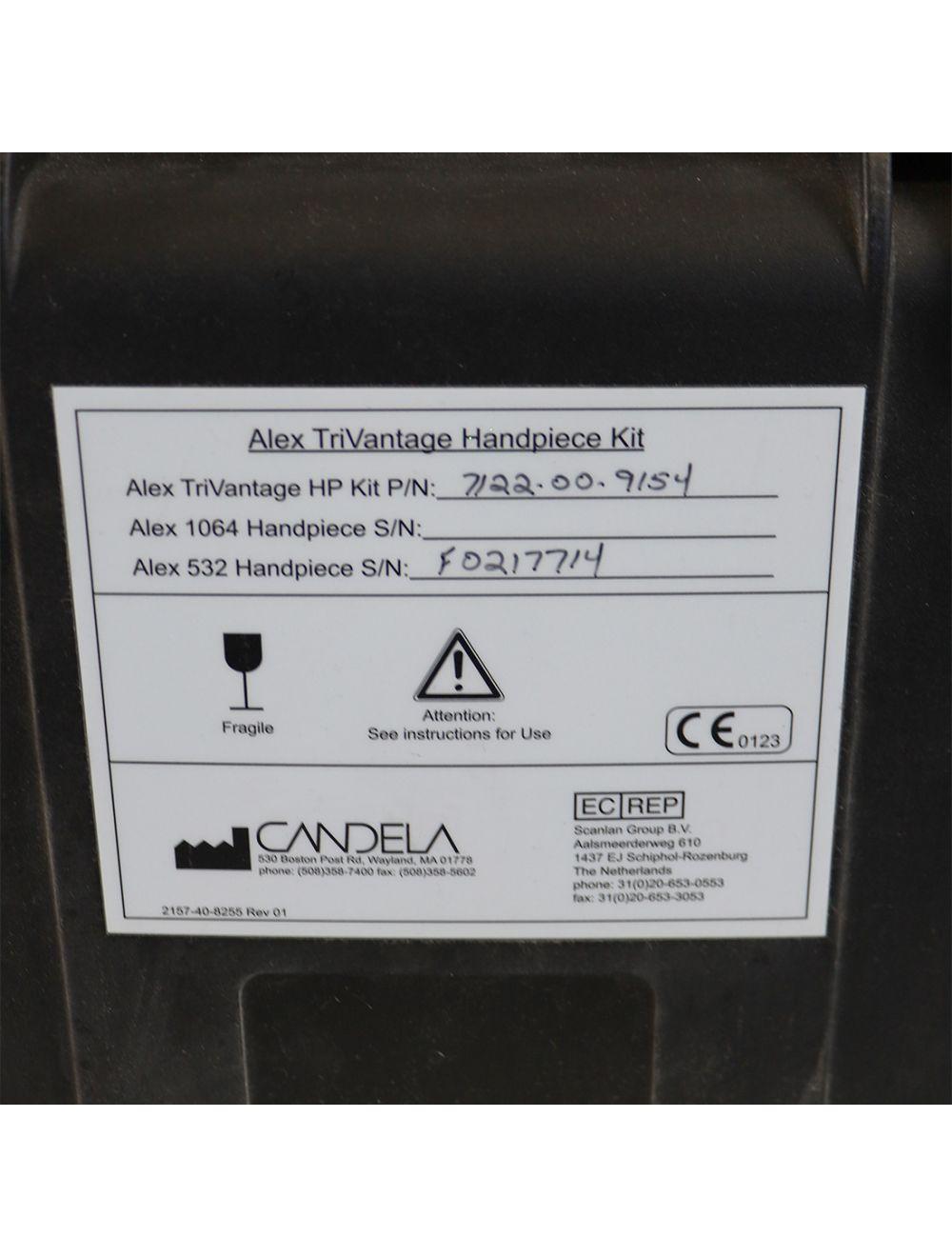 2013 Candela Alex TriVantage Q Switched 532nm Nd YAG Tattoo Removal Laser