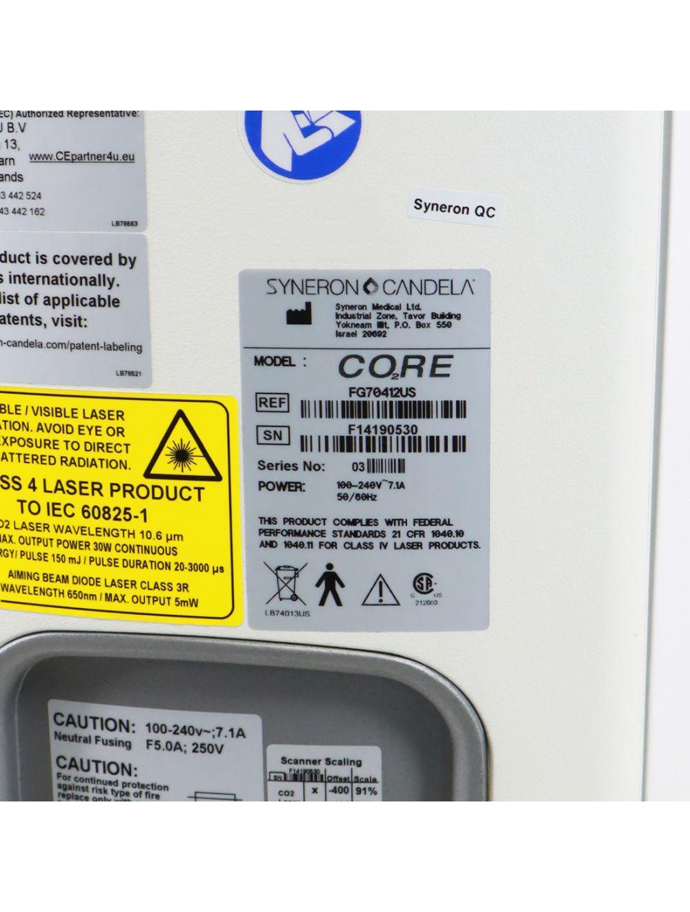 2017 Syneron Candela CO2RE Laser External Intima Surgical System