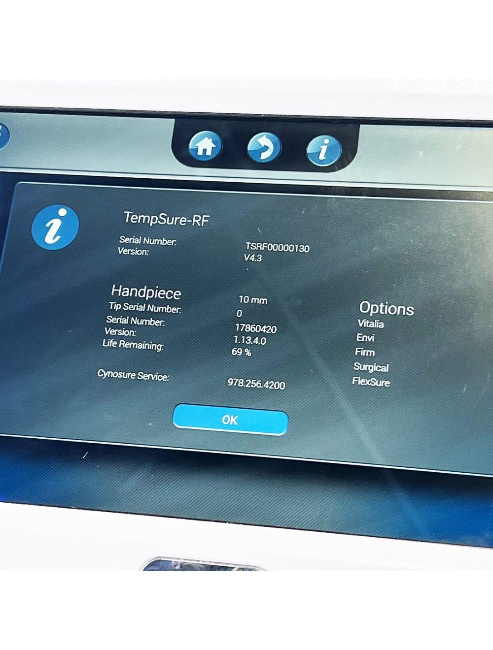 2018 Cynosure Ellman TempSure ENVI RadioFrequency FlexSure Skin Tightening RF Cynosure