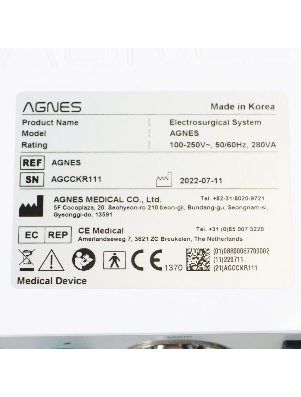 2022 Agnes RF Electrosurgical ESG Radio Frequency Microneedling System Sol International Medical