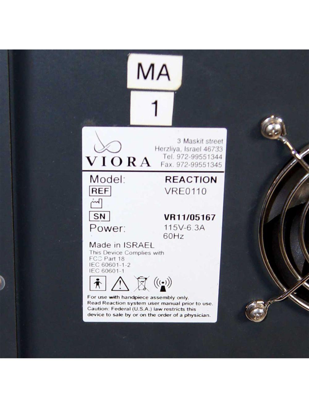 2011 Viora Reaction RF Body Contouring Skin Tightening Contour System VRE0110 Sol International Medical