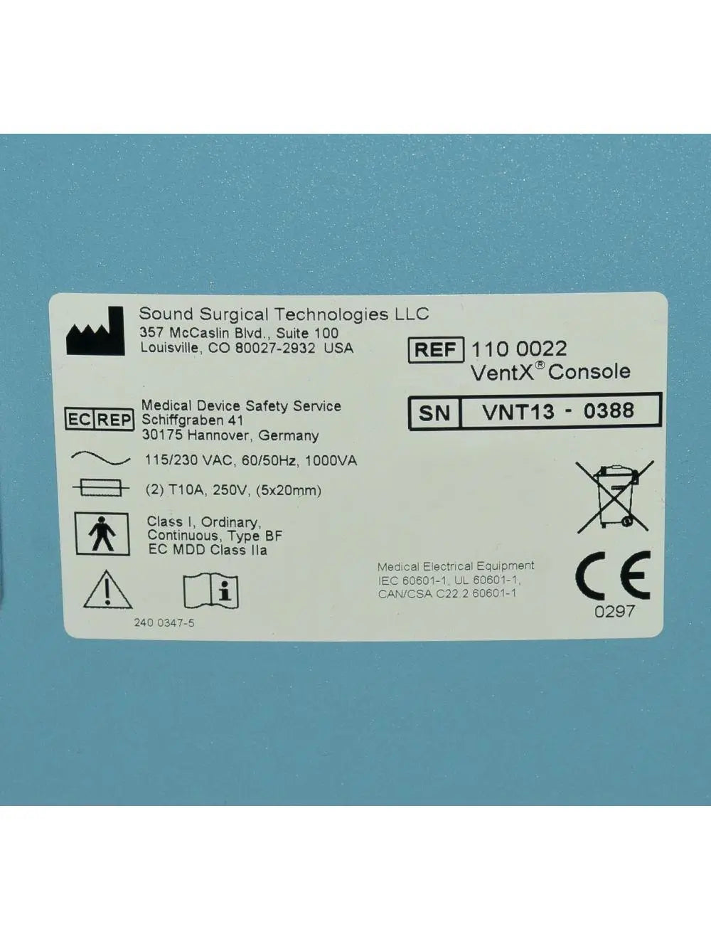 2013 Sound Surgical VaserLipo Vaser VentX Ultrasound Amplifier Aspiration System Solta Medical