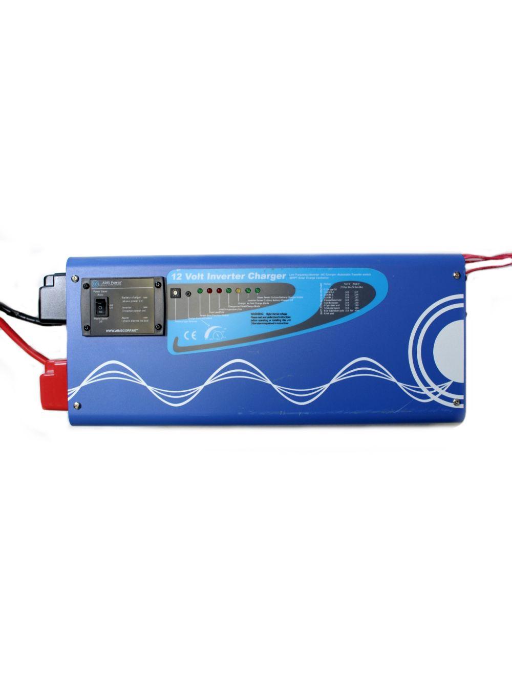 2000 Watt Pure Sine Inverter Charger 12Vdc to 120Vac Output and Battery Sol International Medical
