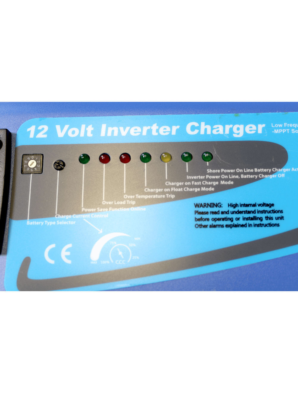 2000 Watt Pure Sine Inverter Charger 12Vdc to 120Vac Output and Battery Sol International Medical