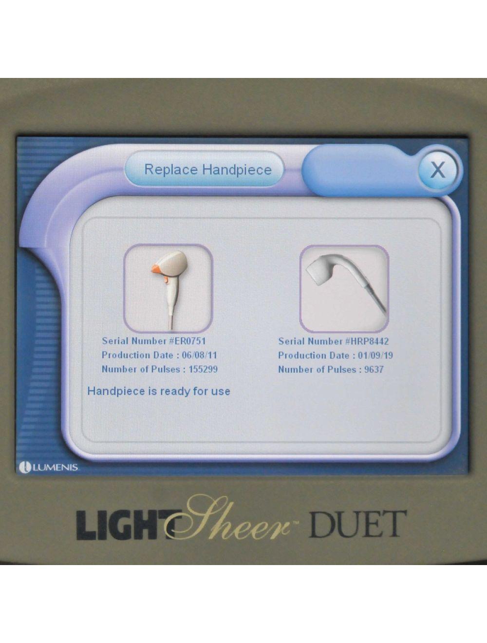 Lumenis LightSheer Duet Diode 810 Hair Removal Laser Light Sheer ET &amp; HS 2009 Lumenis