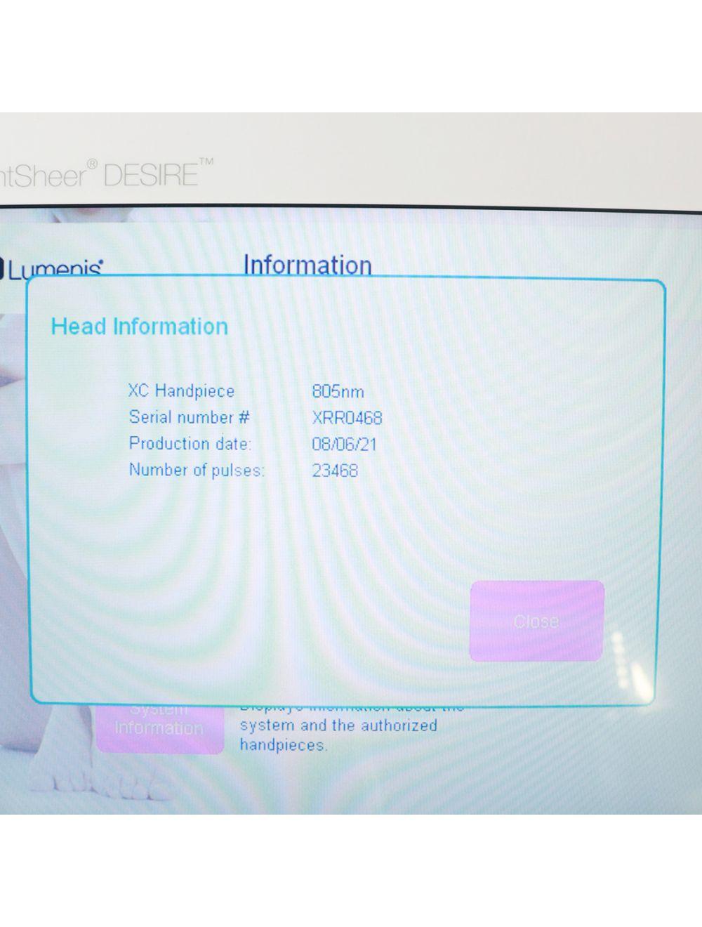 2018 Lumenis LightSheer Desire Diode Laser Hair Removal 3 Handpieces 