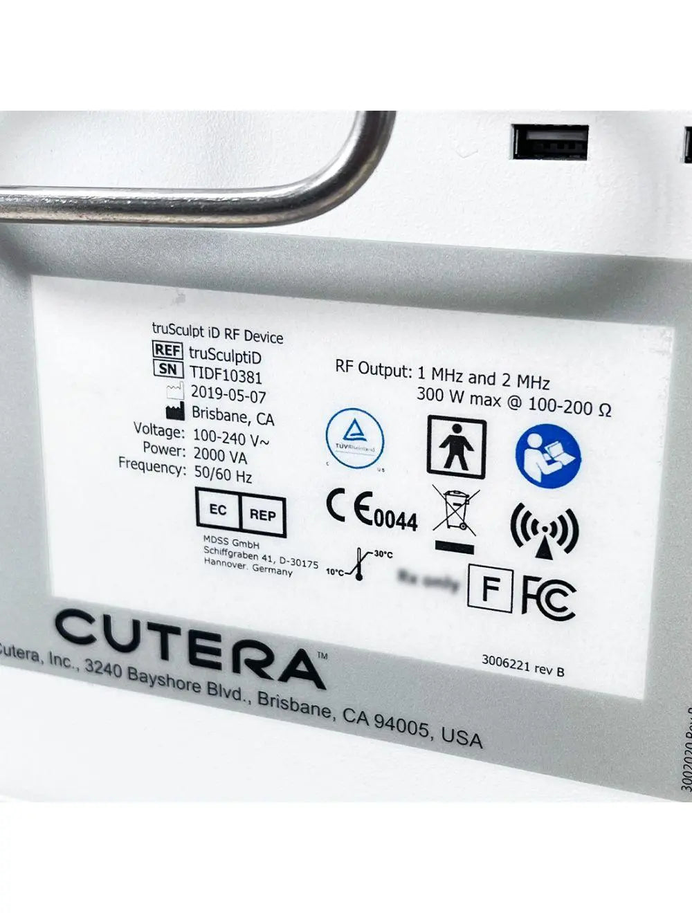 2019 Cutera Tru Sculpt iD Radio Frequency RF Body Sculpting Fat Reduction System Cutera