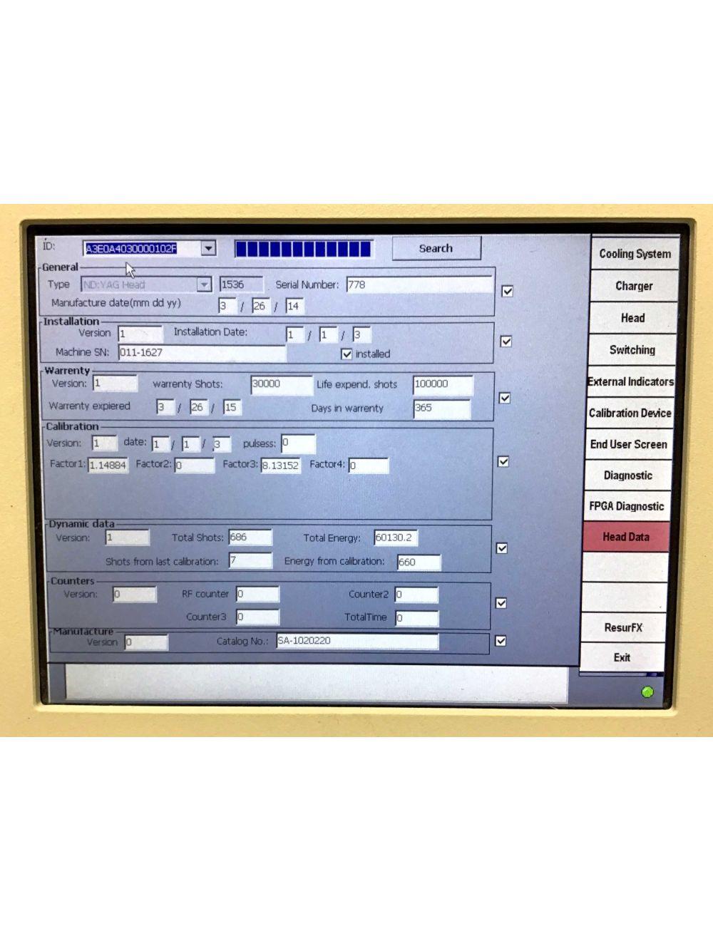 Lumenis M22 Multi-Spot Nd YAG 1064 nm Laser Handpiece ONLY 686 SHOTS 2014 image 5