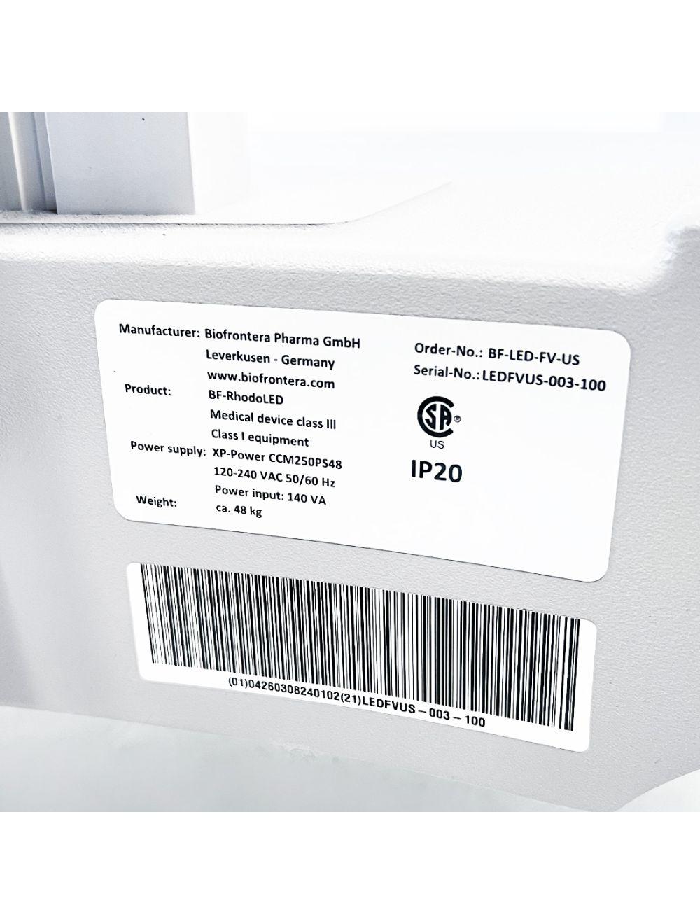 Biofrontera Pharma GmbH BF-RhodoLED Red Light Lamp Therapy Keratosis PpIX Lesion image 7