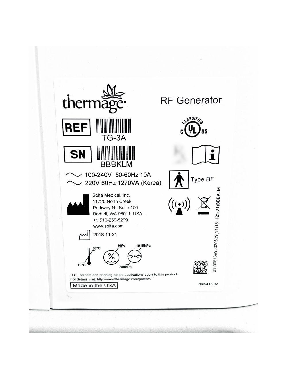 2020 Solta Thermage FLX Ultrasound Cellulite Smoothing Skin Tightening System (special) image 5