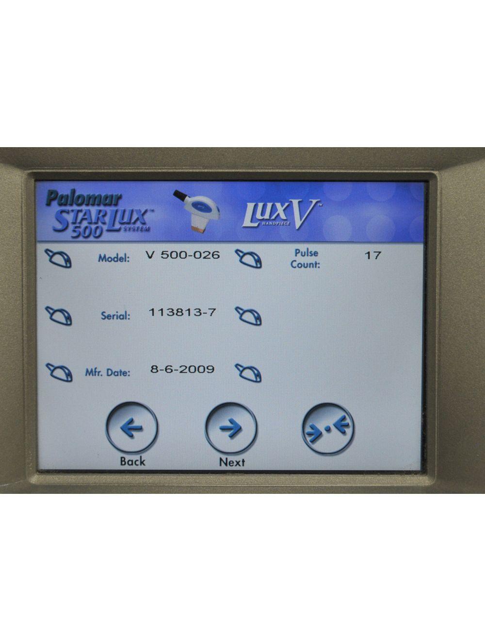 Palomar 2009 StarLux 500 LuxV Lux System V HandPiece LASER Cynosure LOW SHOWS! image 9