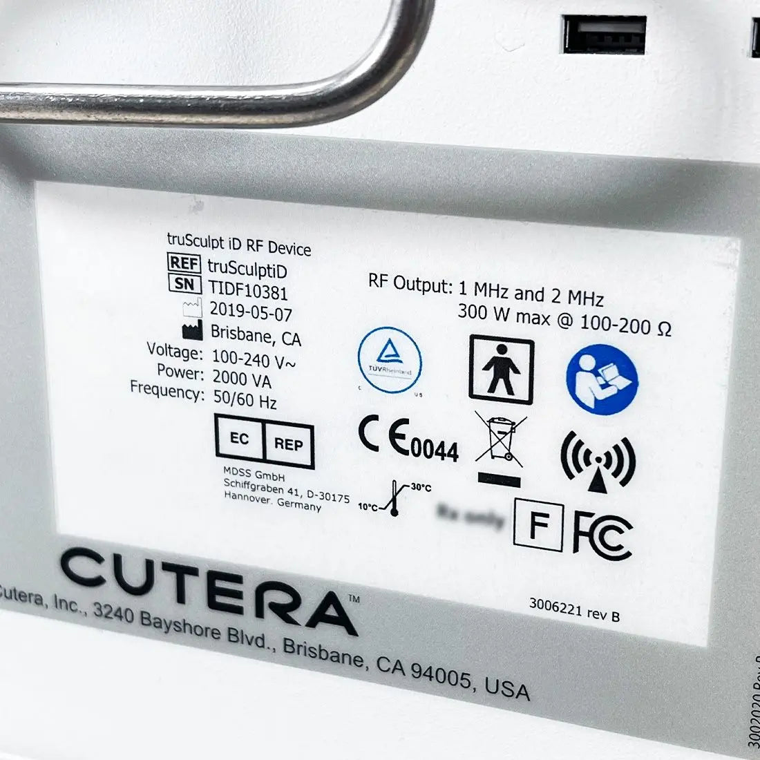 2019 Cutera Tru Sculpt iD Radio Frequency RF Body Sculpting Fat Reduction System Cutera