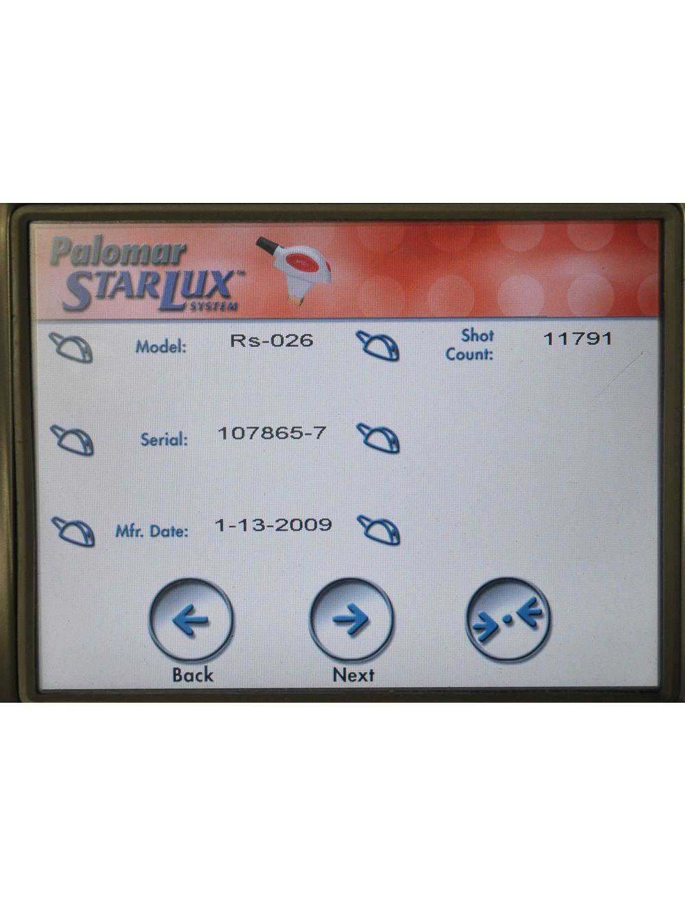 2009 Palomar StarLux System LuxRs 300 500 Lux System Rs IPL Handpiece Cynosure image 11