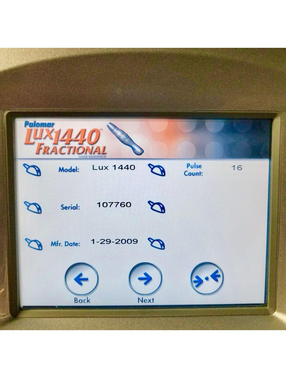 2009 Palomar Lux1440 Fractional Laser Handpiece Cynosure Lux 1440 StarLux 500 image 10