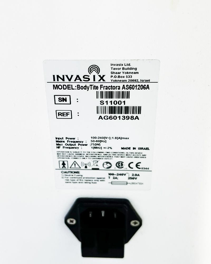 2013 Invasix BodyTite Fractora BodyFX Fractional Skin Resurfacing System