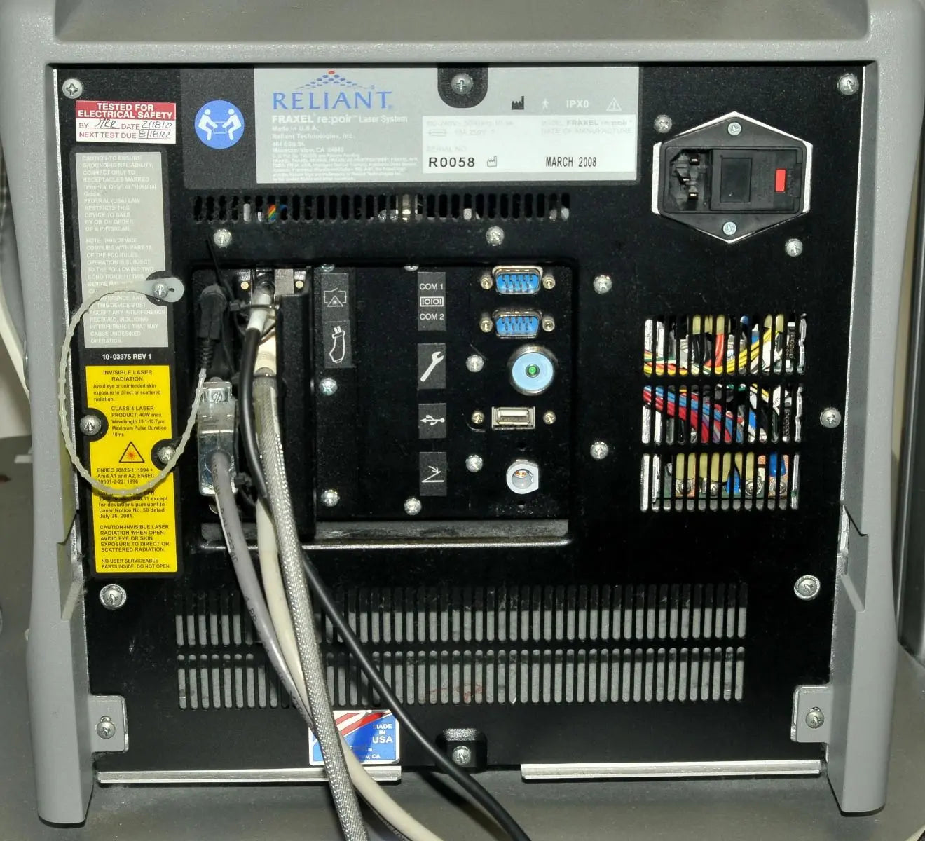 2008 Reliant Fraxel Re:Pair Skin Wrinkle Resurfacing CO2 Fractional Laser System