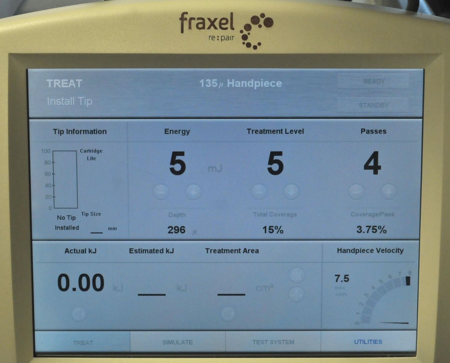2008 Reliant Fraxel Re:Pair Skin Wrinkle Resurfacing CO2 Fractional Laser System